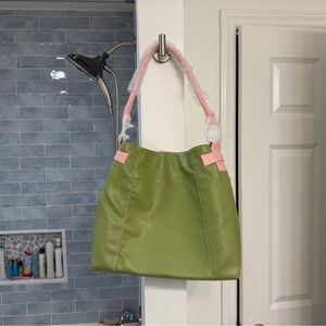 Green and Pink Women's Bag